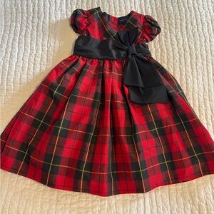 Ralph Lauren Holiday Christmas Dress Red Black Plaid 3T Party Dress